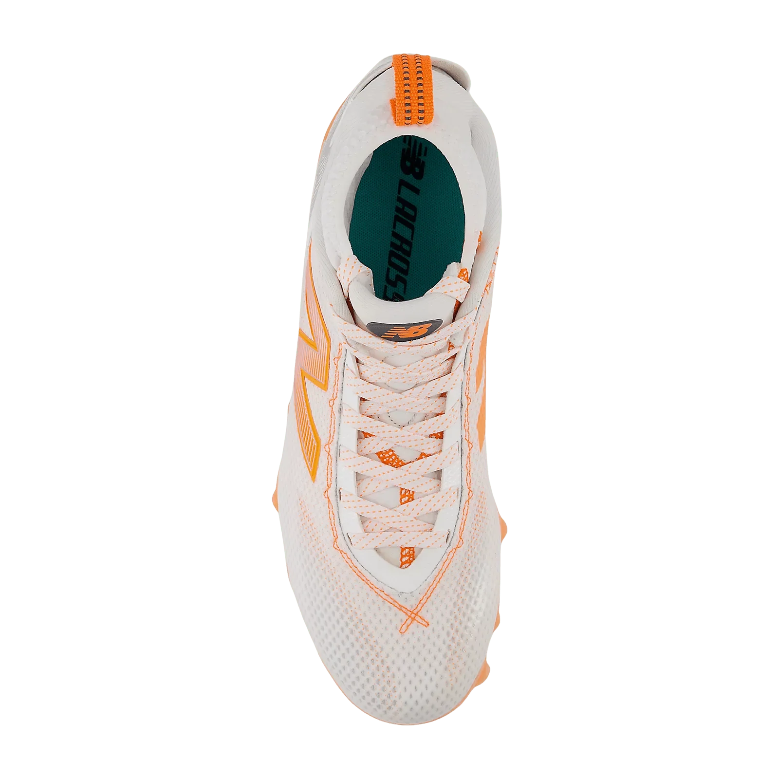 New Balance FreezeLX 5 Mid Cleats - White/Orange - Image 4
