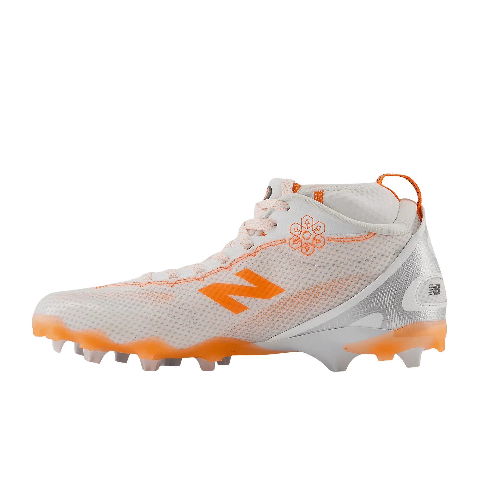 New Balance FreezeLX 5 Mid Cleats - White/Orange - Image 5